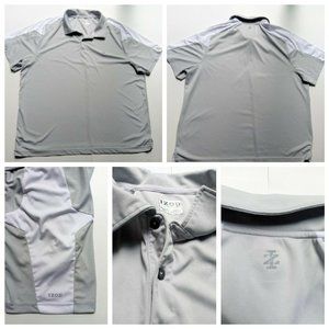 IZOD Logo Mens Golf Polo Shirt Collar Gray